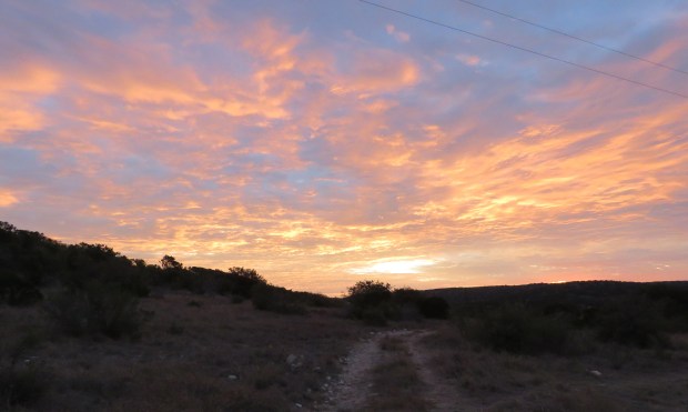 Ranch road, Edwards Plateau, Texas.